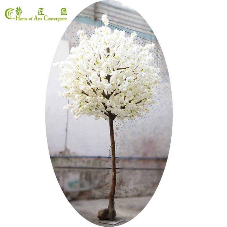Fake White Floral Tree Wood Trunk Wholesale